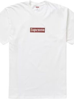 Supreme x Swarovski Crystals Box Logo Tee White SS19 Size Medium